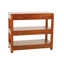 Console Exotique Avec Tiroirs Bois Brun 90cm Lola Tiroir Bois Table Grands Tiroirs