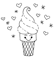 By best coloring pagesfebruary 10th 2015. Kawaii Ice Cream Cone Coloring Page Novocom Top
