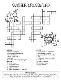 This crossword puzzle features summer words to solve that fit the clues provided. Summer Crossword Puzzle Color And Bw Versions Crossword Crossword Puzzle Crossword Puzzles