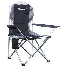 Niceway Oversized Portable Camping Chair With Armrest Cup Holder And Carry Bag All4hiking Com Portable Camping Chair Camping Chair Cup Holder