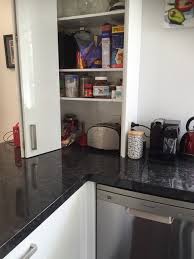 See 30+ gorgeous kitchen designs with white cabinets blended with dark countertops. Compact Kitchen With Steel Grey Granite Benches And Gloss White Cabinetry Contemporary Kitchen Christchurch By Kiwi Kitchens Ltd Houzz