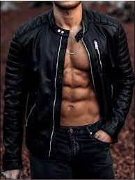 Black Color Slim Fit Leather Jacket For Mens Genuine Leather Jacket Genuine Leather Jackets Leather Jacket Real Leather Jacket
