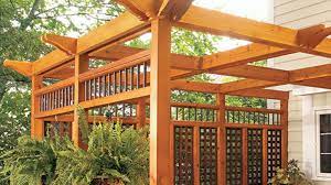 Behind the upper deck is a cedar lattice privacy screen. Build A Pergola Privacy Screen For Your Deck