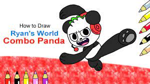This plush looks just like the character, the arm motions are great and we love to ryan and company becomes this in ryan pirate adventure cartoon , with a. How To Draw Combo Panda From Ryan S World Easy Little Drawing Step By Step Youtube