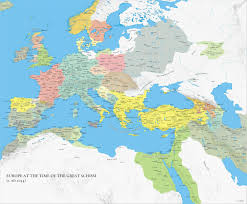 Detailed Map Of Europe North Africa And The Near East At 1050ce The Time Of The Great Schism 3637x3003 Imgur Europe Map Old World Maps Map