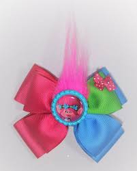 Trolls Poppy Hair Bow By Ribbonrush On Etsy Diy Hair Bows Hair Bows Bow Hair Clips