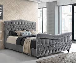 Each drawer is built solid using english (front) and french (back) dovetail joints. Sareer Lachelle Grey Fabric Sleigh Bed Frame
