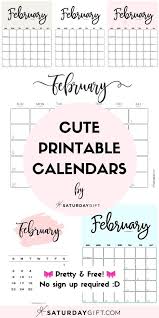 Cute Free Printable February 2021 Calendar Saturdaygift In 2020 Calendar Printables Monthly Calendar Printable Free Printable Calendar