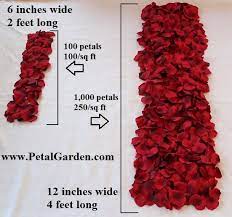 Petal Garden Quantity Recommendations Rose Petals Wedding Wedding Petals Rose Petals Wedding Aisle