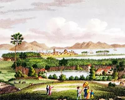 James Forbes' 1813 engraving of Bombay from Malabar Hills