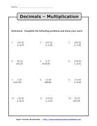 Multiplying Decimals Multiplication With Decimals Worksheets Decimal Multiplication Multiplying Decimals Multiplying Decimals Worksheets