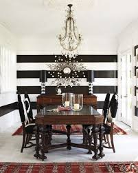 How To Decorate A Large Blank Wall Dining Room Makeover Striped Walls Home Decor