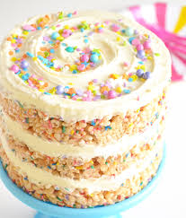 Birthday Cake Rice Krispie Treats Nutrition The Best Rice Krispie Birthday Cake Rice Krispie Treats Cake Rice Krispies Cake