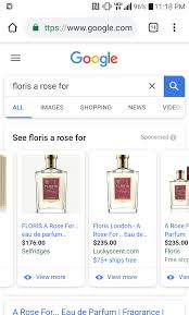 Middle notes are sandalwood, neroli, geranium and jasmine; Floris A Rose For Fragrance