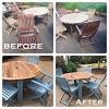 Click to see full answer also asked, what kind of stain do you use for outdoor furniture? 3