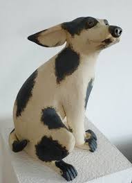 Another Very Whimsical But Somehow Realistic Ceramic Sculpture Of A Wonderful Dog Keramik Hund Clay Hund Illustration Hund Skulptur Hundezeichnung