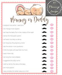 These simple ideas should provide just enough inspiration for you to plan and execute the perfect party for a friend or loved one who is expecting. Baby Shower Game Mommy Or Daddy Trivia Instant Download Baby Etsy Baby Shower Funny Baby Shower Fun Baby Shower Planning