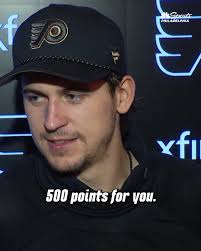 "Where I'm at in my career, those are good, but I just want to be in the  playoffs", Travis Konecny shares his perspective following his 500th career  point.