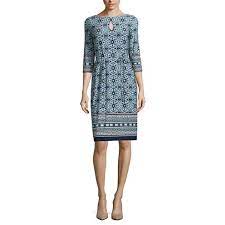 Free Shipping Available Buy Liz Claiborne Elbow Sleeve Pattern Shift Dress At Jcpenneycom Today And E Shift Dress Pattern Spring Summer Dress Sleeves Pattern