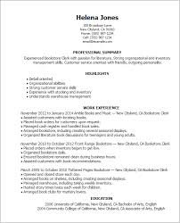 1 Bookstore Clerk Resume Templates Try Them Now Myperfectresume