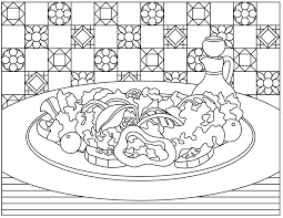 Collection of food label cliparts (33). Summer Salad Coloring Page Nutritioneducationstore Com