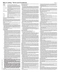 A bill of lading is a document utilized in the transportration of goods. New Bill Of Lading Back Document Fill Online Printable Fillable Blank Pdffiller