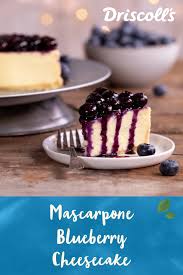 Vanilla Mascarpone Blueberry Cheesecake Driscoll S Recipe Cheesecake Berries Recipes Blueberry Cheesecake Recipe