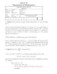 Elementary Number Theory 1 Second Midterm Exam Questions Finaller