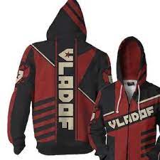 Borderlands Vladof V2 Hoodies Zip Up Red Hoodie Hoodies Anime Hoodie Hoodies Men
