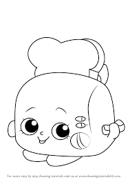 Learn How To Draw Toasty Pop From Shopkins Shopkins Step By Step Drawing Tutorials Drawings Shopkins Drawing Tutorial