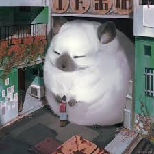 This Japanese Illustrator Gives Life To Giant Animals Cute Art Giant Animals Japanese Artists