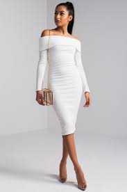 Welcome Back White Off Shoulder Midi Dress Mod And Retro Clothing Sweater Dress Midi Dresses Sweater Dress