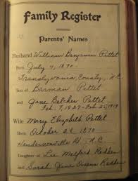 Redden, Mills, Pettet, Shadwick, Owens Families in NC