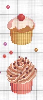Cupcakes Hama Perler Beads Pattern Cupcake Cross Stitch