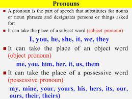 First of all, it should be said that noun and pronoun are two of the eight parts of speech. Noun Pronoun Agreement Consistency With Pronouns Ppt Download