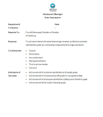 Assistant managers are delegates for managers. Telecharger Gratuit Hotel Restaurant Manager Job Description
