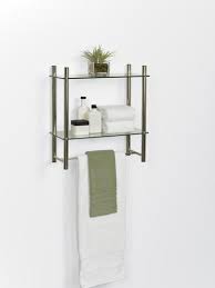 The average price for brushed nickel bathroom shelves ranges from $30 to $500. Zenna Home 20 Brushed Nickel Glass Bathroom Shelf At Menards
