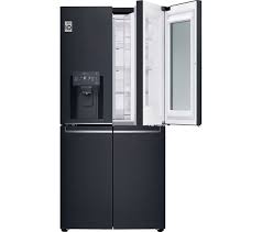 Quick view, lg gbb62pzgfn freestanding 70/30 fridge freezer, shiny steel. Buy Lg Instaview Gmx844mckv Slim American Style Smart Fridge Freezer Black Free Delivery Currys