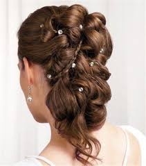 Your medium length hair isn't too short or too long; 20 Beautiful Hairstyles For The Confirmation Hair Styles Prom Hair Jewelry Rhinestone Hair Pin