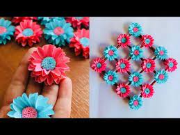 How To Make Paper Flower Paper Flower Wall Hanging Easy Wall Decoration Ideas Paper Craft You Paper Flowers Paper Flower Wall Decor Hanging Flower Wall