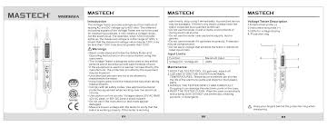 ● battery and user's manual. Mastech Ms8922a User Manual Manualzz