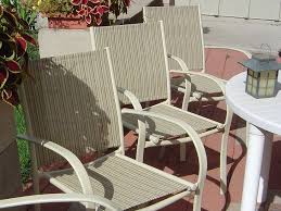 Sling Chairs Recovered By Sailrite Customer Eleanore F Patio Patio Swing Outdoor Swing Seat