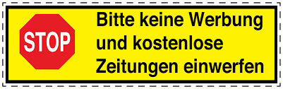 Bitte keine werbung und keine kostenlosen zeitungen einwerfen wäre beispielsweise eine solche unmissverständliche aufschrift. 4x Bitte Keine Werbung Einwerfen Aufkleber Wetterfest 10x3cm Uv Bestandig