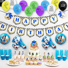 This charming woodland birthday party was submitted by amy grima of paper blossom creations. Sonic The Hedgehog Party Supplies 54pcs Birthday Decorations Party Favors Include Banner Cupcake Toppers Foil Balloons And Latex Balloons Buy Online In Albania At Albania Desertcart Com Productid 210991901