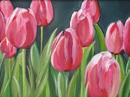 Pin By Ashley Hapoff On Art Tulip Painting Spring Painting Flower Painting