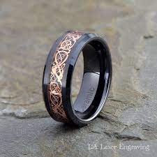 Ceramic Wedding Band Rose Gold Ceramic Beveled Edges Anniversary Ring Engagement Ring Ce Ceramic Wedding Bands Rose Gold Mens Ring Rose Gold Wedding Bands