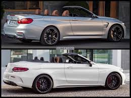 We'll get to whether or not the new £72,245 mercedes c63 cabriolet is a better car than a bmw m4 or not in a moment. Photo Comparison Bmw M4 Convertible Vs Mercedes Amg C63 Cabrio