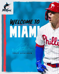 Corey dickerson signed a 2 year / $17,500,000 contract with the miami marlins, including $17,500,000 guaranteed, and an annual average salary of $8,750,000. Miami Marlins The Miami Marlins Have Signed Outfielder Corey Dickerson To A Two Year Contract Miami Marlins Marlins The Outfield