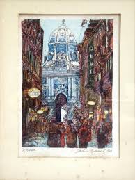 First Ed Signed Litho Of Vienna By John Spiers 1980 With Etsy In 2021 Art Etsy Vienna