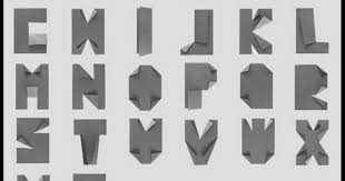 Type Typography Alphabet Handmade Font Origami Font